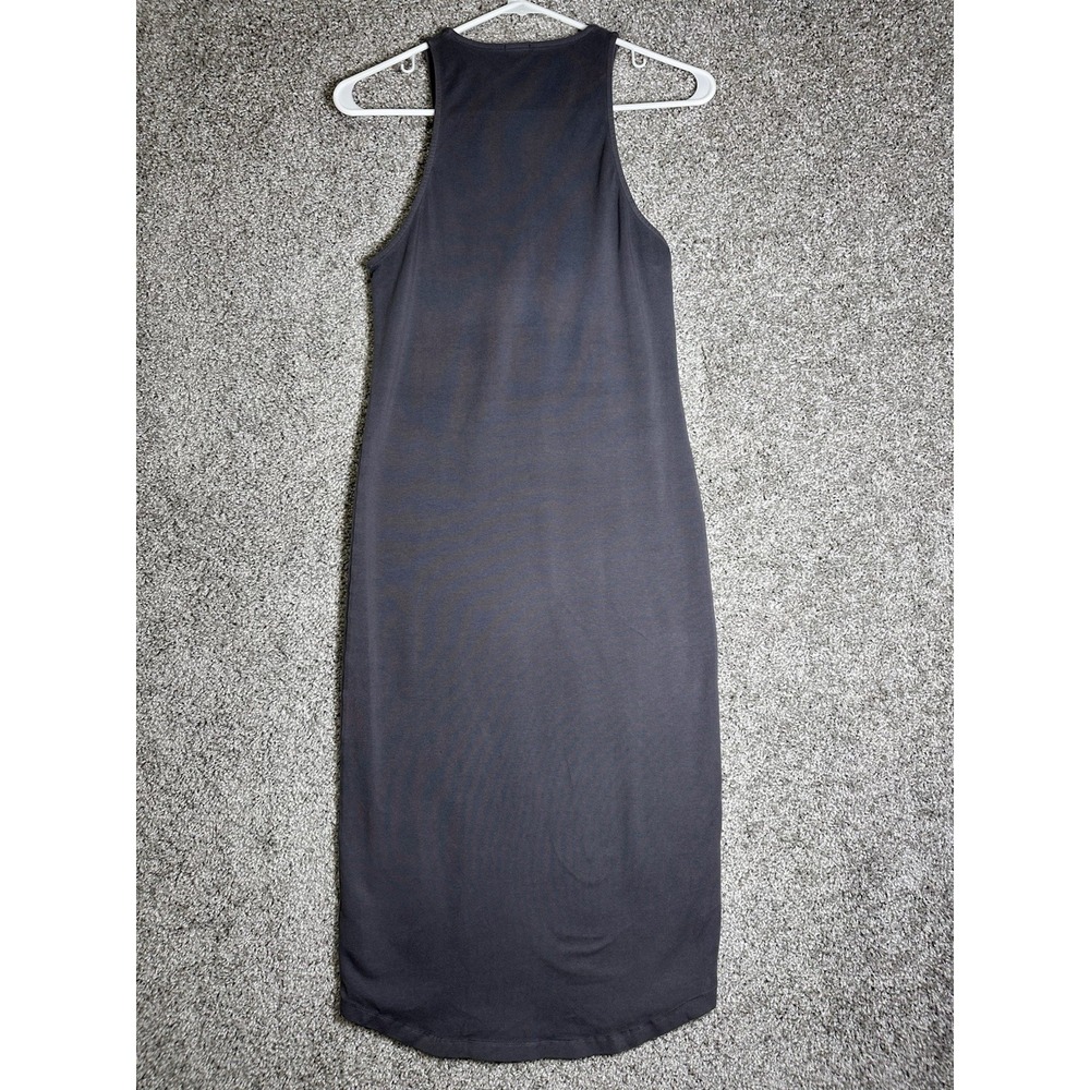 Monrow Gray Sleeveless Midi Dress Cotton Stretch Tank Dress Size M